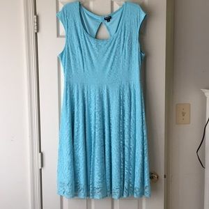 Torrid Blue Open Back Lace Dress Size 2